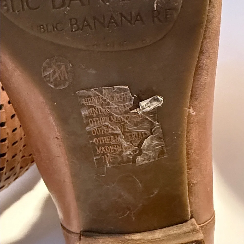 Banana Republic tan tall knee-high leather boots 7